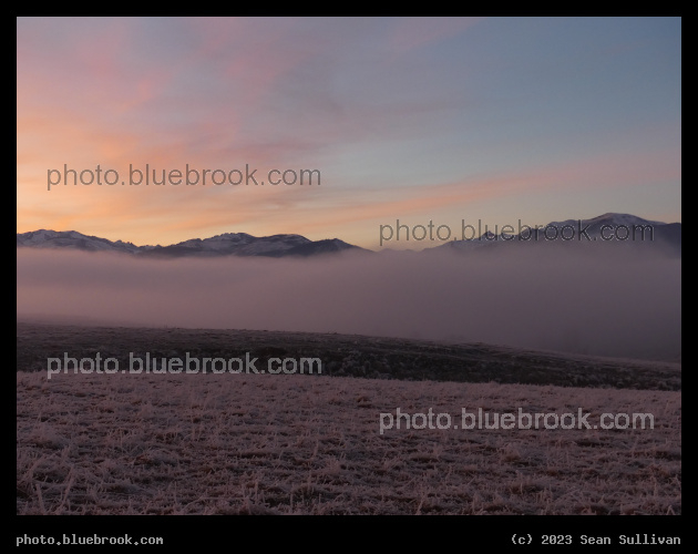 Icy Ground under Dawn Clouds - Corvallis MT