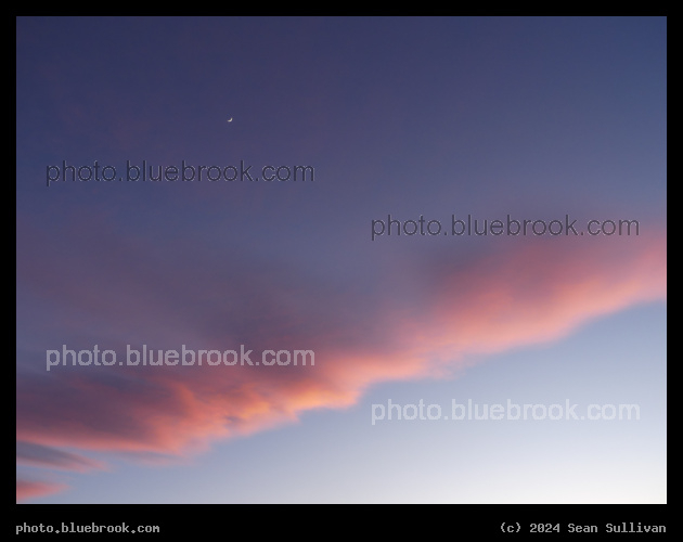 Moon over Sunset Clouds - Corvallis MT
