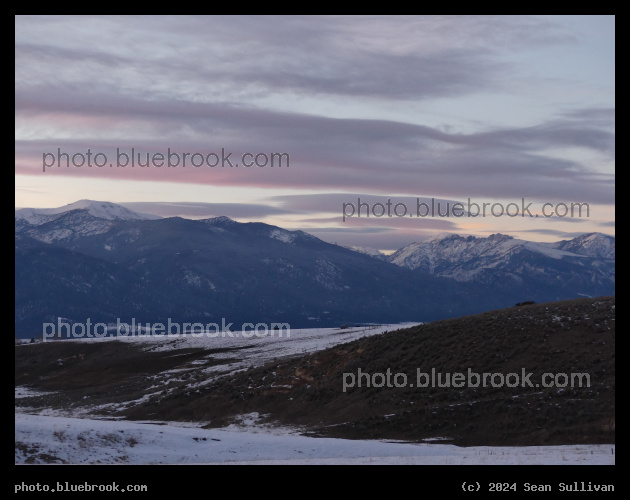 Patches of Snow at Sunset - Corvallis MT