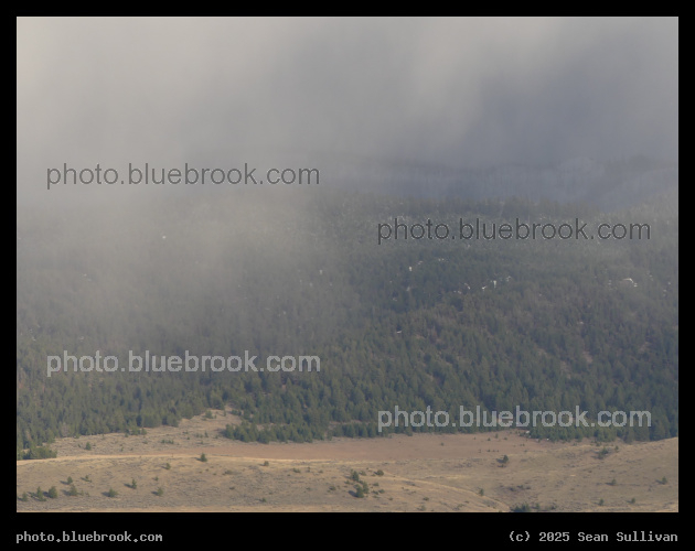 Base of the Bitterroots in Mist - Corvallis MT