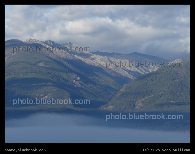 Fog below Sunlit Mountains - Corvallis MT