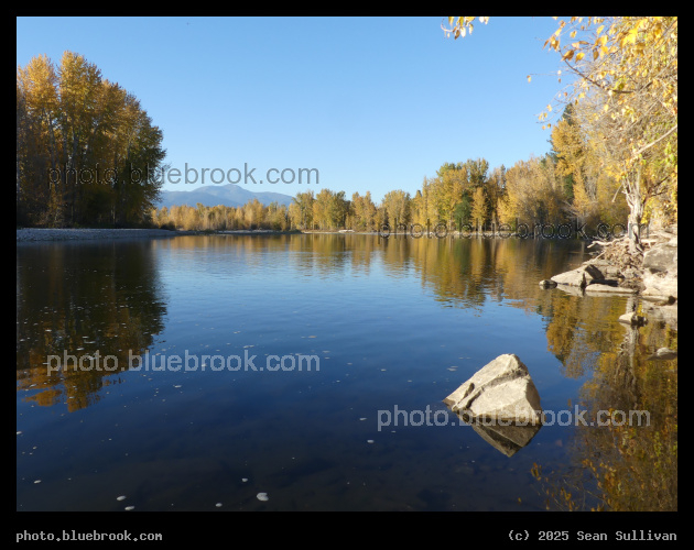 Rock in the Water - Bitterroot River at Woodside Crossing, Corvallis MT