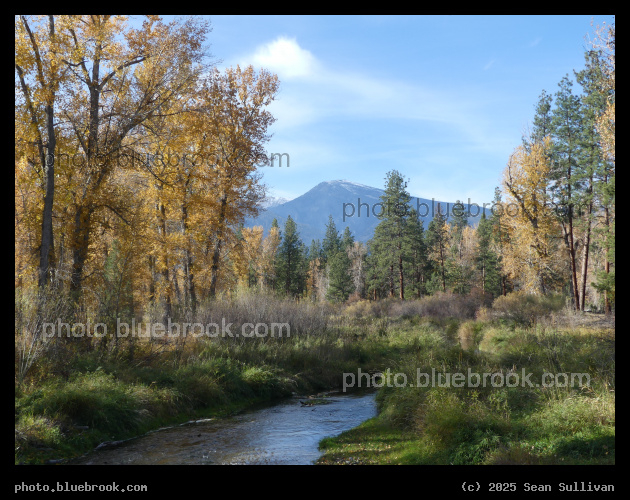 Autumn View over a Creek - North Burnt Fork Creek, Lee Metcalf National Wildlife Refuge, Stevensville MT