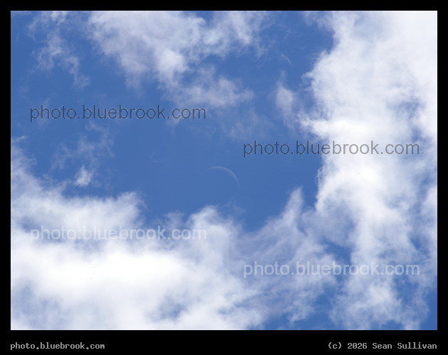 Moon and Venus among the Clouds - Minutes after a daylight occultation (the moon passing in front of Venus), Corvallis MT