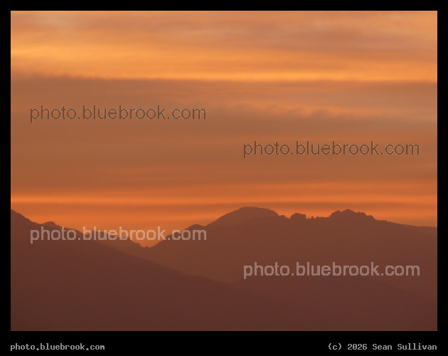 Peach Light on Mountains - Corvallis MT
