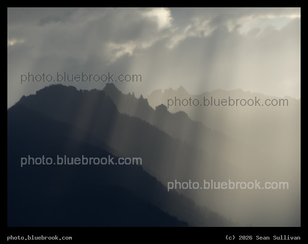 Sunbeams on Layers of Mountains - Corvallis MT